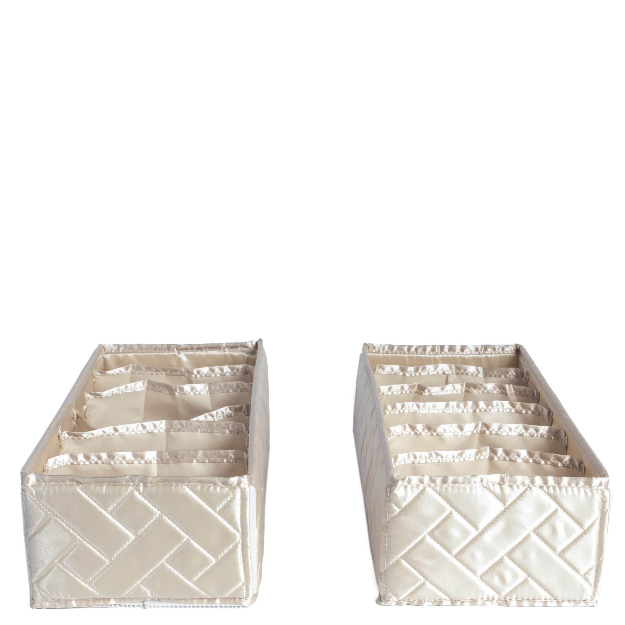 Dolly 2pc 6 Pocket Drawer Organizer - METALLIC CHAMPAGNE - Dolly2pk_ChampagneMetallic_04